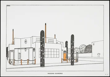 Maisons ouvrières, de Une Cité Moderne, Dessins de Rob Mallet-Stevens Architecte, 1987 (publié)